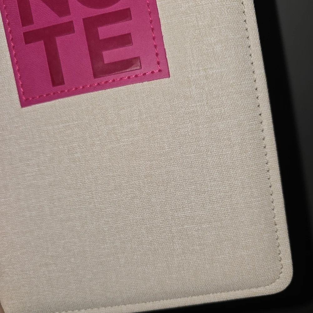 Love Notes Cream Binder with Pink Accent